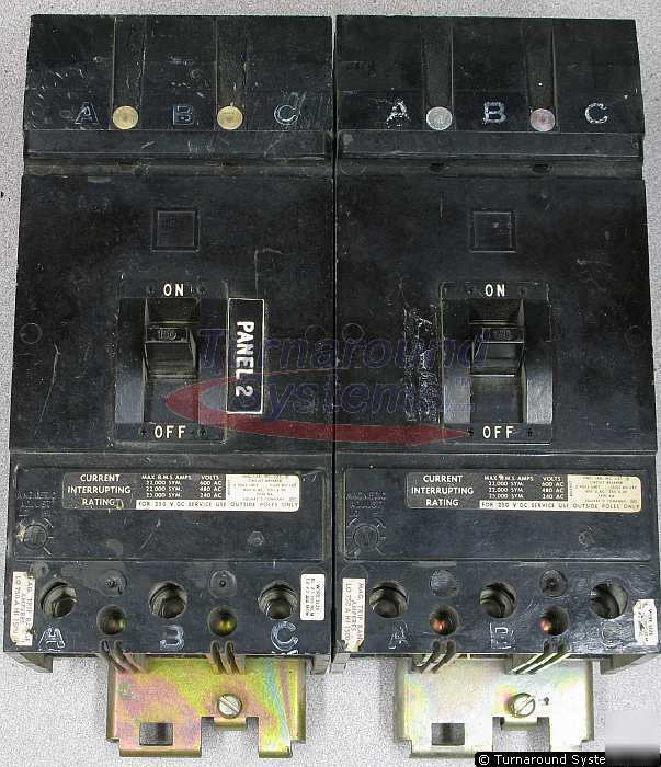 Square d KA36150 circuit breakers, 150 amp, i-line