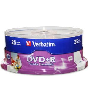 25 verbatim 16X speed 4.7GB printable dvd+r - cheapest