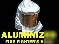 Aluminized proximity fire fighter's hood helmet w visor