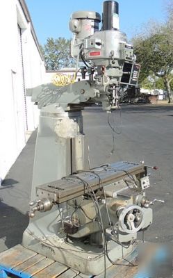 Bridgeport mill milling 2HP dro 3AXIS feeds kurt draw 
