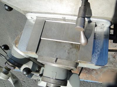 Bridgeport mill milling 2HP dro 3AXIS feeds kurt draw 