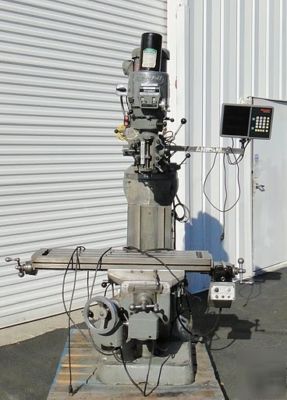 Bridgeport mill milling 2HP dro 3AXIS feeds kurt draw 