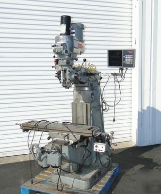 Bridgeport mill milling 2HP dro 3AXIS feeds kurt draw 