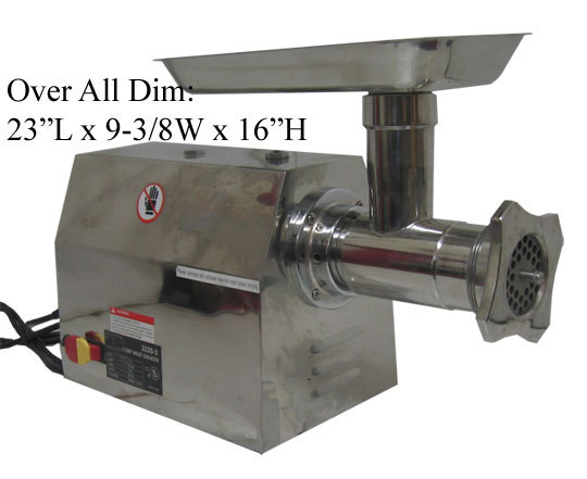 #22 commercial duty electric meat grinder sausage 1.5HP