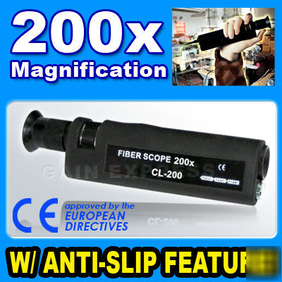 Hand held fiber optical microscope 200X (cl) inspection