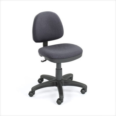 Multi-use mid back chair fabric: vinyl - black