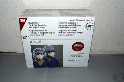 New 20 3M 1870 particulate respirator and surgical mask