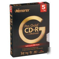 New memorex pro gold 52X cd-r media 4450