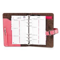 New pink ribbon organizer starter set w/leather bind...