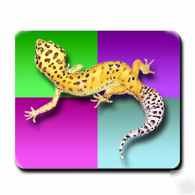Reptile leopard gecko colorblock mousepad iii