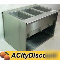 Wells s/s 3 comp electric steam table / serving buffet