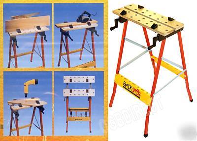 Heavy duty work bench stand & vice load 100 kg folding