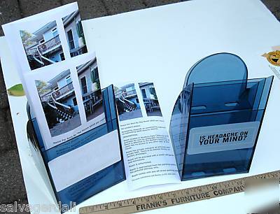 New lot of 4 trade show literature brochure holders 