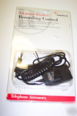 New radio shack telephone handset recording control
