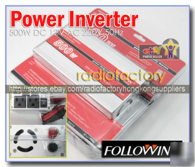 Power inverter 500W dc 12V--ac 220V 50HZ ff-0868
