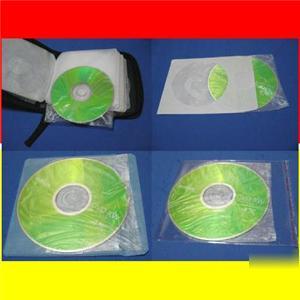 250 cd dvd r disc storage holder plastic sleeves case a