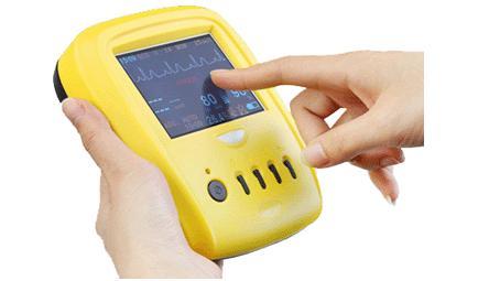Handheld touch screen patient monitor