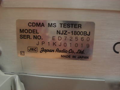 Jrc njz-1800 bj cdma ms battery tester