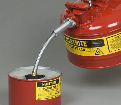 Justrite 7250330 5 gallon type 2 blue safety can 