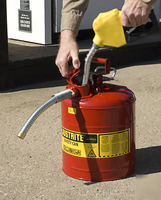 Justrite 7250330 5 gallon type 2 blue safety can 
