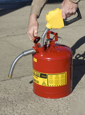 Justrite 7250330 5 gallon type 2 blue safety can 