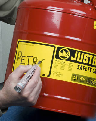 Justrite 7250330 5 gallon type 2 blue safety can 