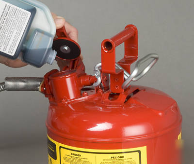 Justrite 7250330 5 gallon type 2 blue safety can 