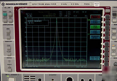 R&s FSEA20 spectrum analyzer, 9 khz- 3.5 ghz 