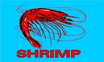 Shrimp flag 3' x 5' business advertising seafood banner