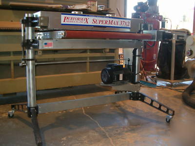 Supermax 37 x 2 drum sander, 600 + feet paper, ship