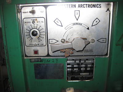 Western arctronics 10KVA rocker arm spot welder