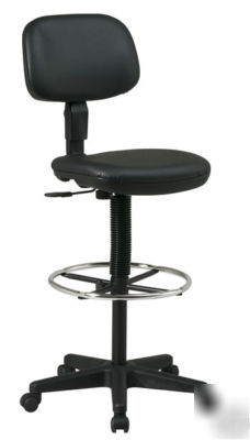 Vinyl adj footrest drafting chair bar counter stool