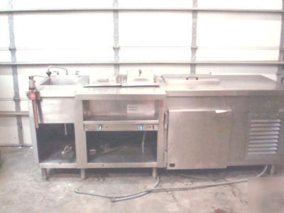 Duke combination steam table one door cooler sink 115 v