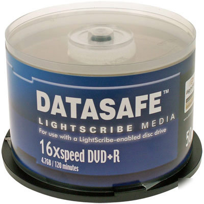50 datasafe lightscribe 16X dvd+r blank dvd discs