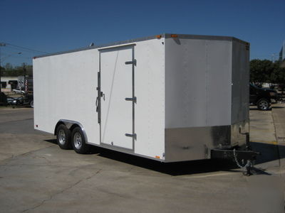 8.5 x 20 enclosed cargo trailer with v-nose 