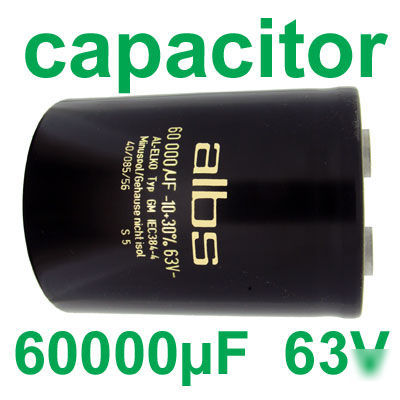 Aluminum electrolytic capacitor 60000UF 63V voltage