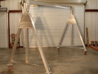 Aluminum portable adjustable height gantry crane 3TON