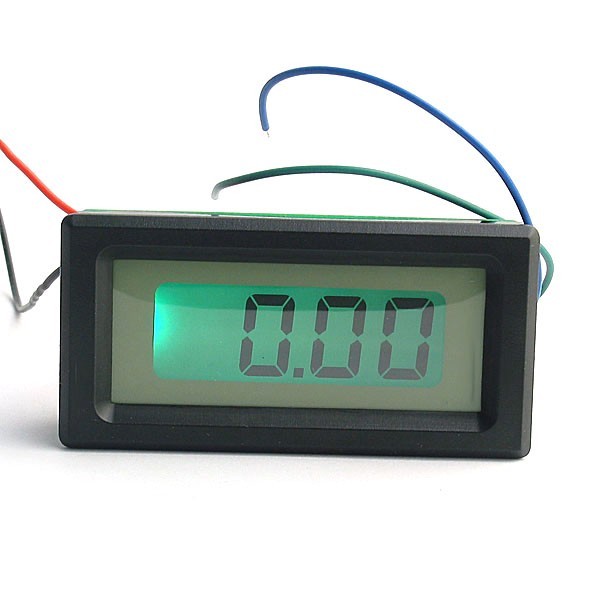 Dc 20V green lcd digital panel volt meter voltmeter