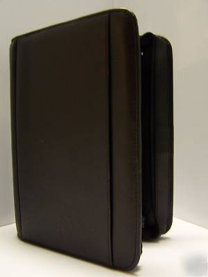 Franklin covey 7 ring day planner leather binder black