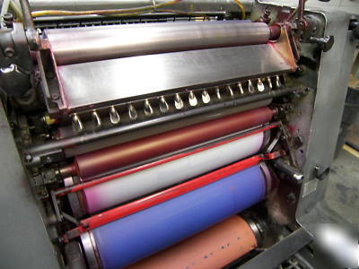 Heidelberg gtofp-52 printing press,1986, 5 color, 