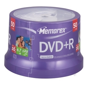Memorex 32025619-kit -50PK dvd+r 16X 4.7GB spind