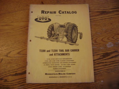 Minneapolis-moline repair catalog T1100&T1200 tool bar