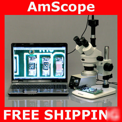 3.5-90X stereo microscope + aluminum 80-led + 5M camera