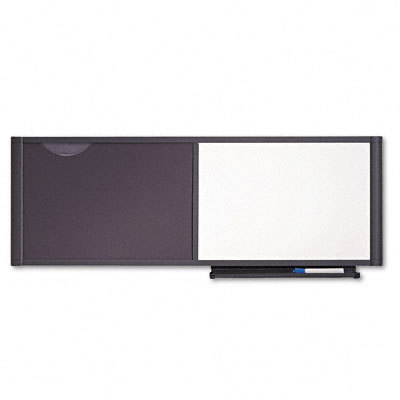 Bulletin/dry erase board fabric/fiberboard grey frame