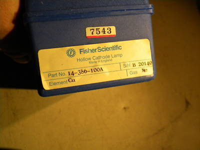 Fisherbrand hollow cathode lamp 14-386-100A copper
