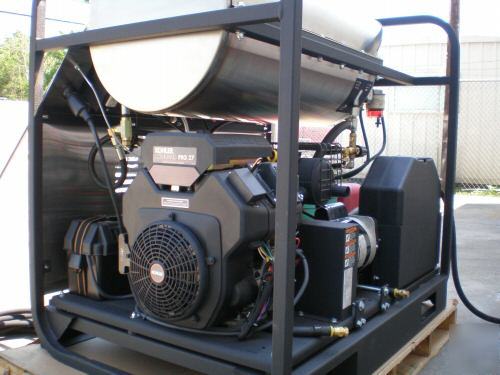 Hot water pressure washer, trailer mounted, washers,