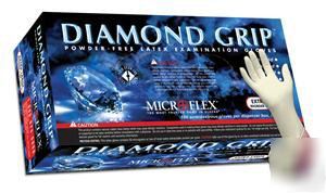 Microflex diamond grip powder free latex gloves 1000 xl