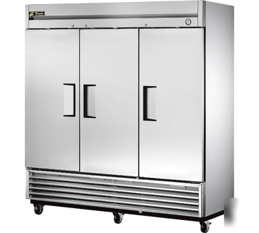 New true t-72 3 door s/s reach-in refrigerator 
