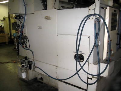Okuma & howa 2SP20HG, 2 spndl, 2 trt gantry cnc lathe 