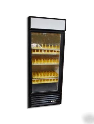 True 1 glass hinged door refrigerator